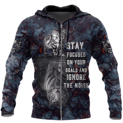 Personalized Name Cat Mirror Tiger All Over Printed Unisex Shirt