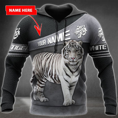 Personalized Name White Tiger 4 All Over Printed Unisex Shirt