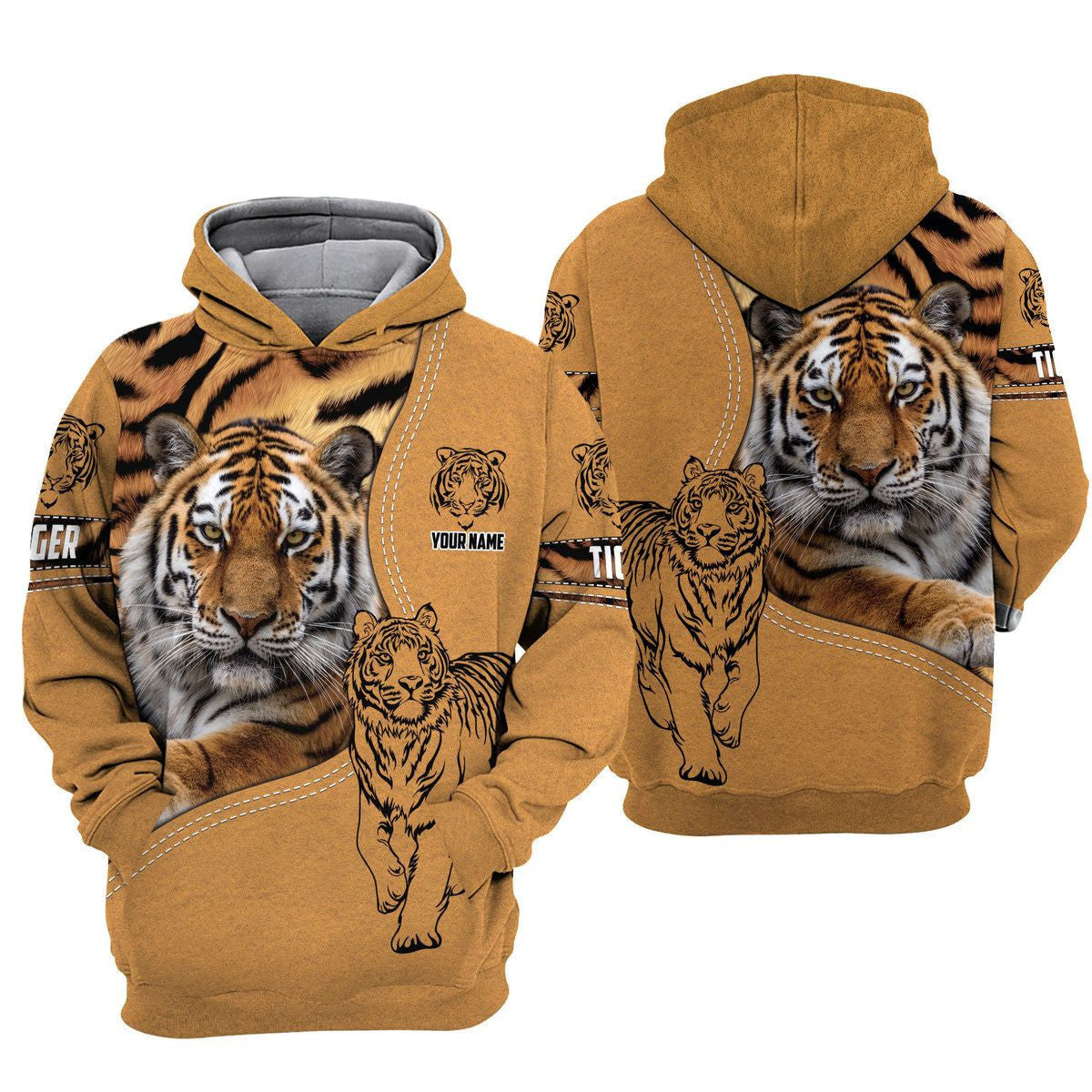 Personalized Name Tiger 3 All Over Printed Unisex Shirt