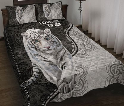 Mandala Love Tiger Quilt Bedding Set