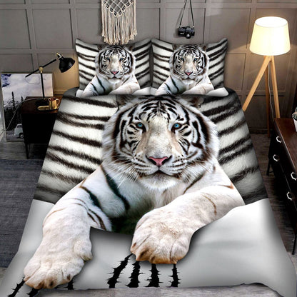 Cool White Tiger V2 All Over Printed Bedding Set Q130903