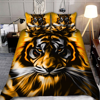 Tiger Face Art All Over Printed Bedding Set