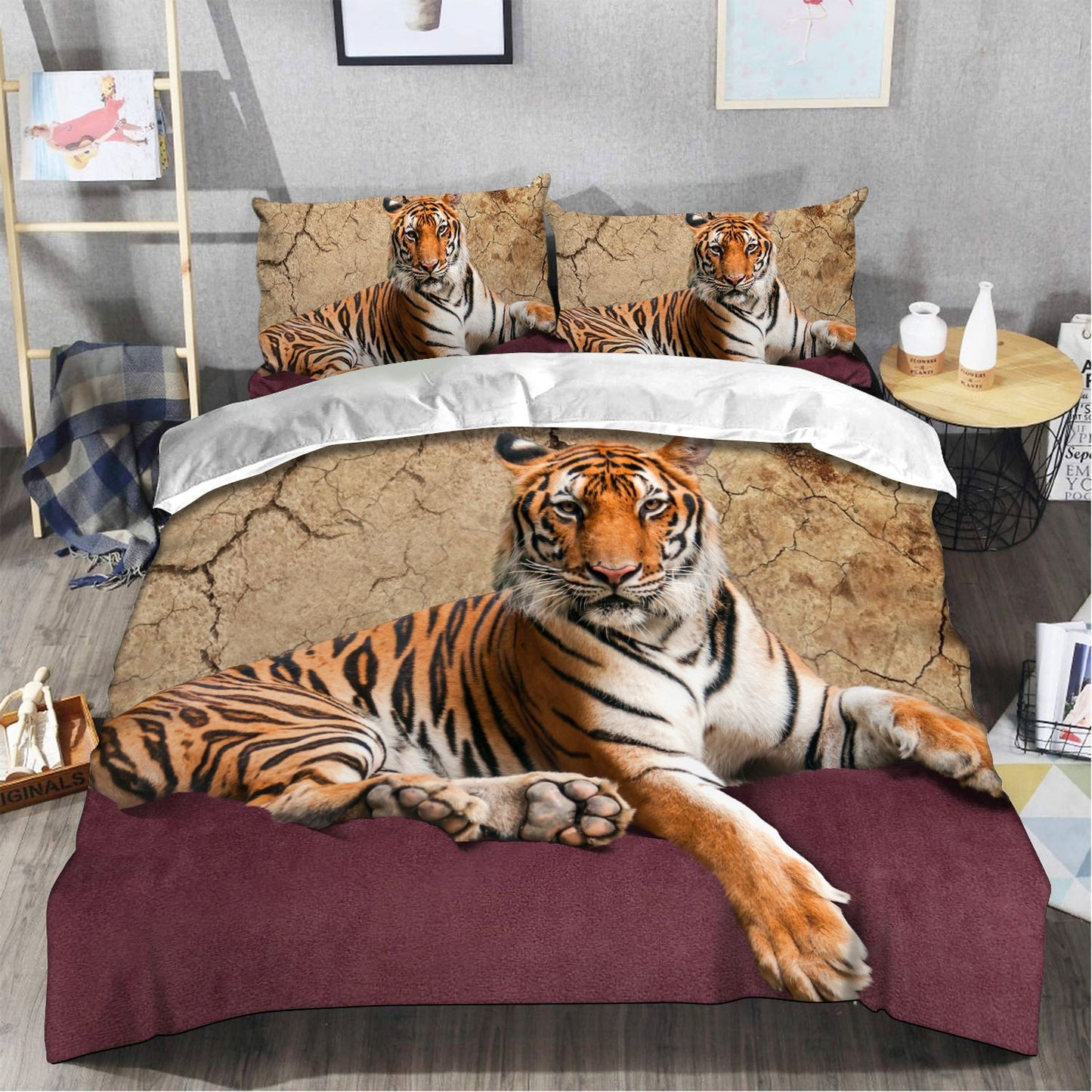 Tiger Love All Over Printed Bedding Set