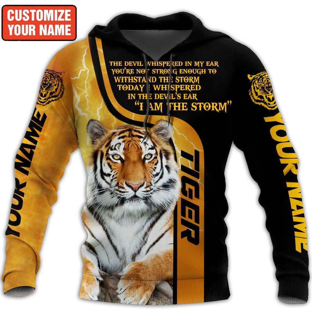 Personalized Name Tiger I'm The Storm All Over Printed Unisex Shirt