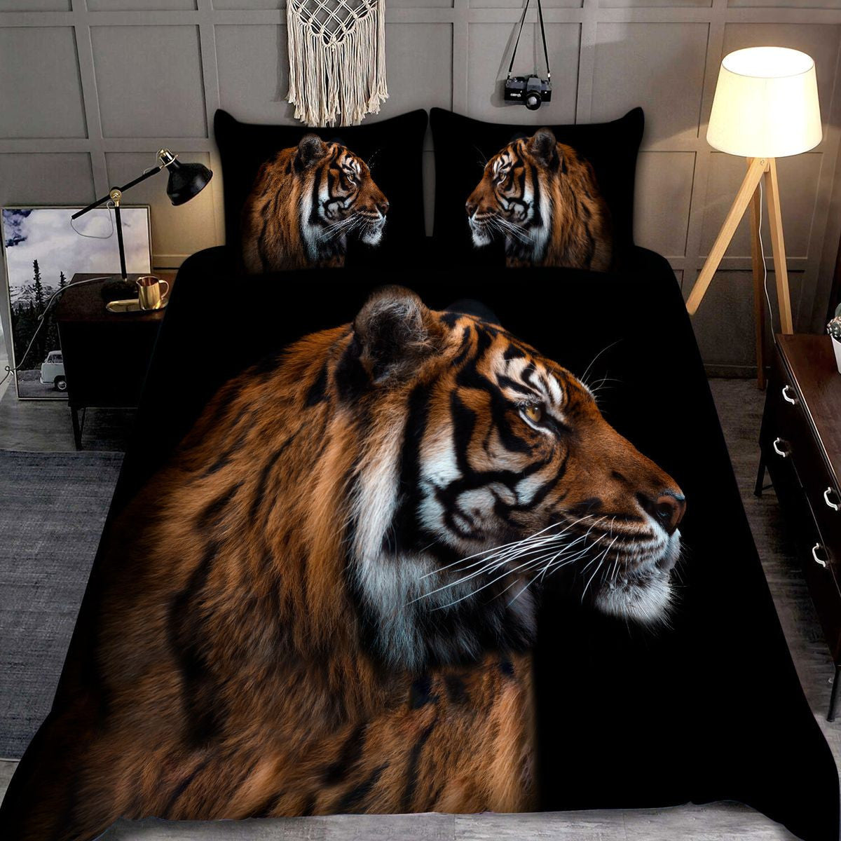 Tiger Portrait All Over Printed Bedding Set