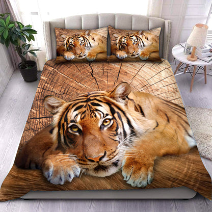 Beautiful Tiger Lie All Over Printed Bedding Set
