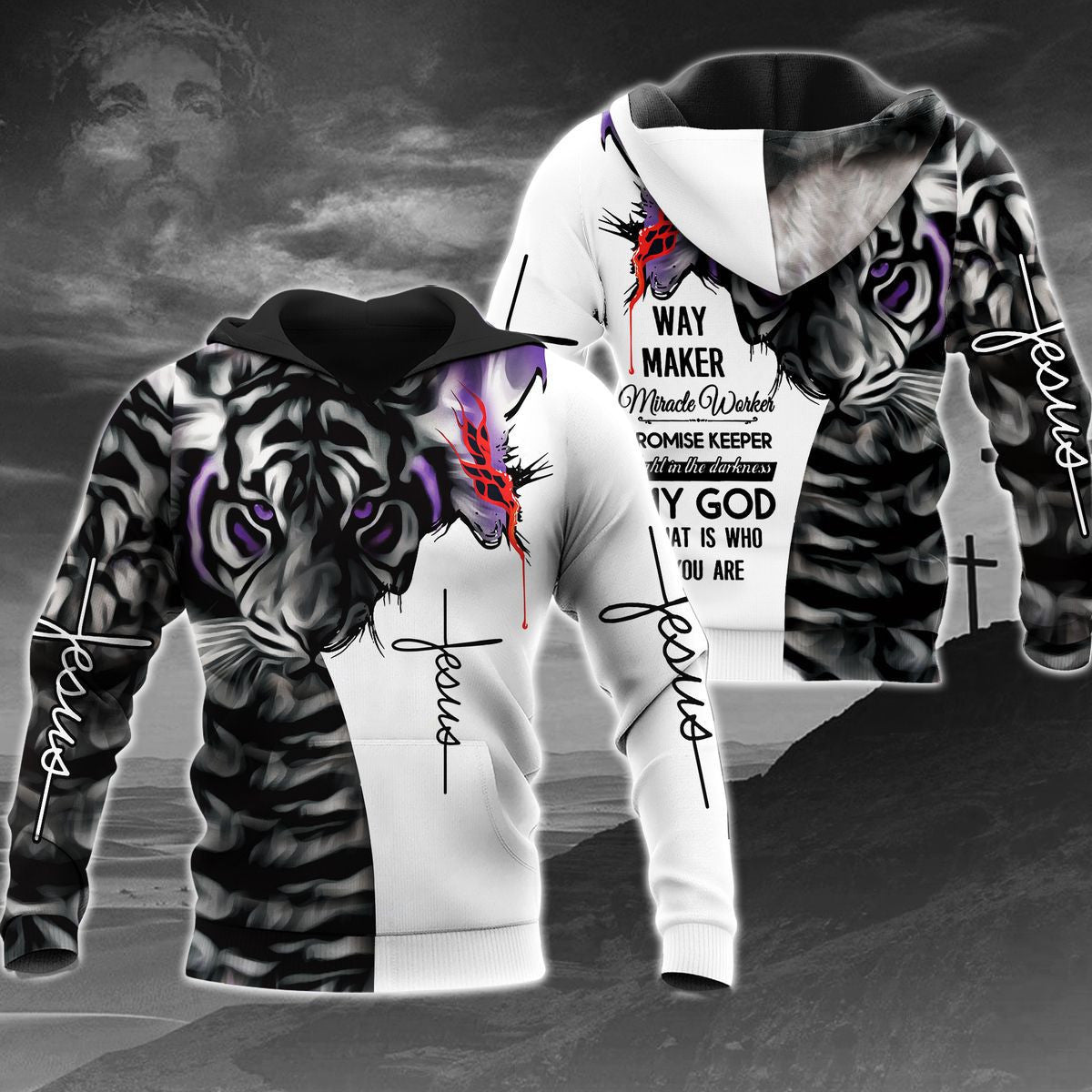 Tiger Jesus All Over Printed Unisex Shirt