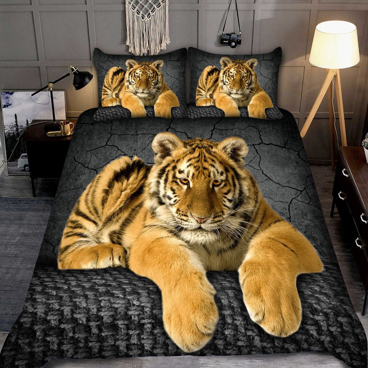 Cool Tiger Love All Over Printed Bedding Set
