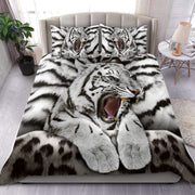 Angry White Tiger Q2 All Over Printed Bedding Set