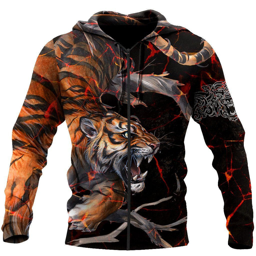 Tiger Angry Tattoo All Over Printed Unisex Shirt