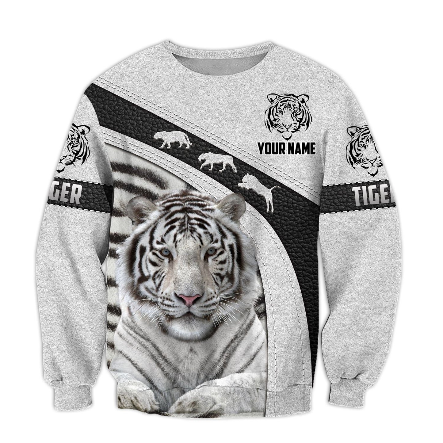 Personalized Name White Tiger 3 All Over Printed Unisex Shirt