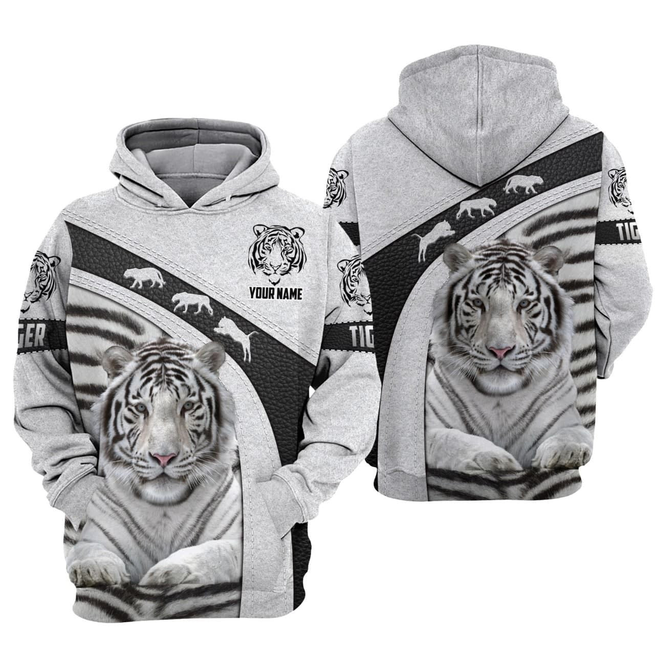Personalized Name White Tiger 3 All Over Printed Unisex Shirt