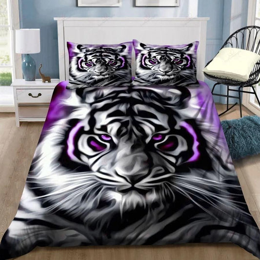 White Tiger Art All Over Printed Bedding Set Q180901