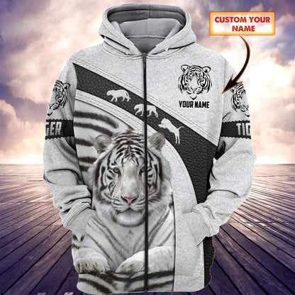 Personalized Name White Tiger 3 All Over Printed Unisex Shirt
