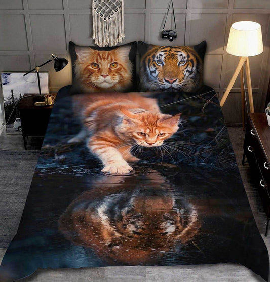 Cat mirror Tiger All Over Printed Bedding Set