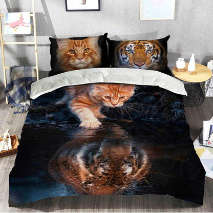 Cat mirror Tiger All Over Printed Bedding Set