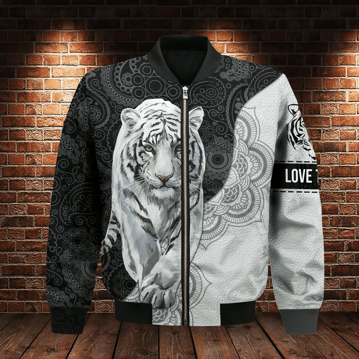 White Tiger Mandala Unisex Shirt
