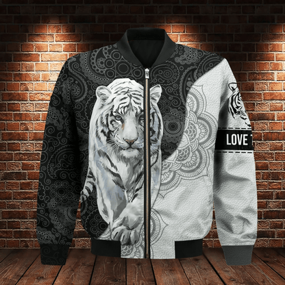 White Tiger Mandala Unisex Shirt