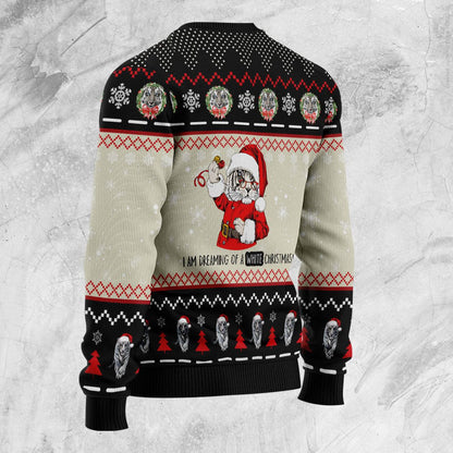 Tiger I'm Dreaming Of A White Christmas 3D Wool Sweater