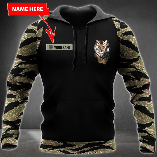 Personalized Name Tiger Camo All Over Printed Unisex Shirt