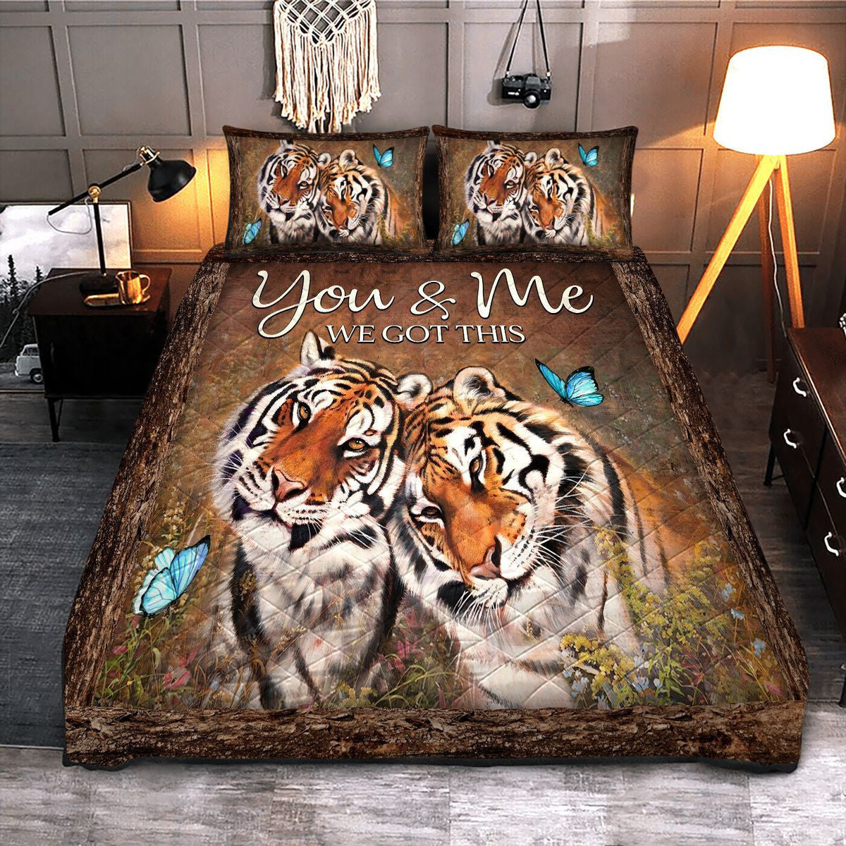Couple Tiger Q2 Quilt Bedding Set