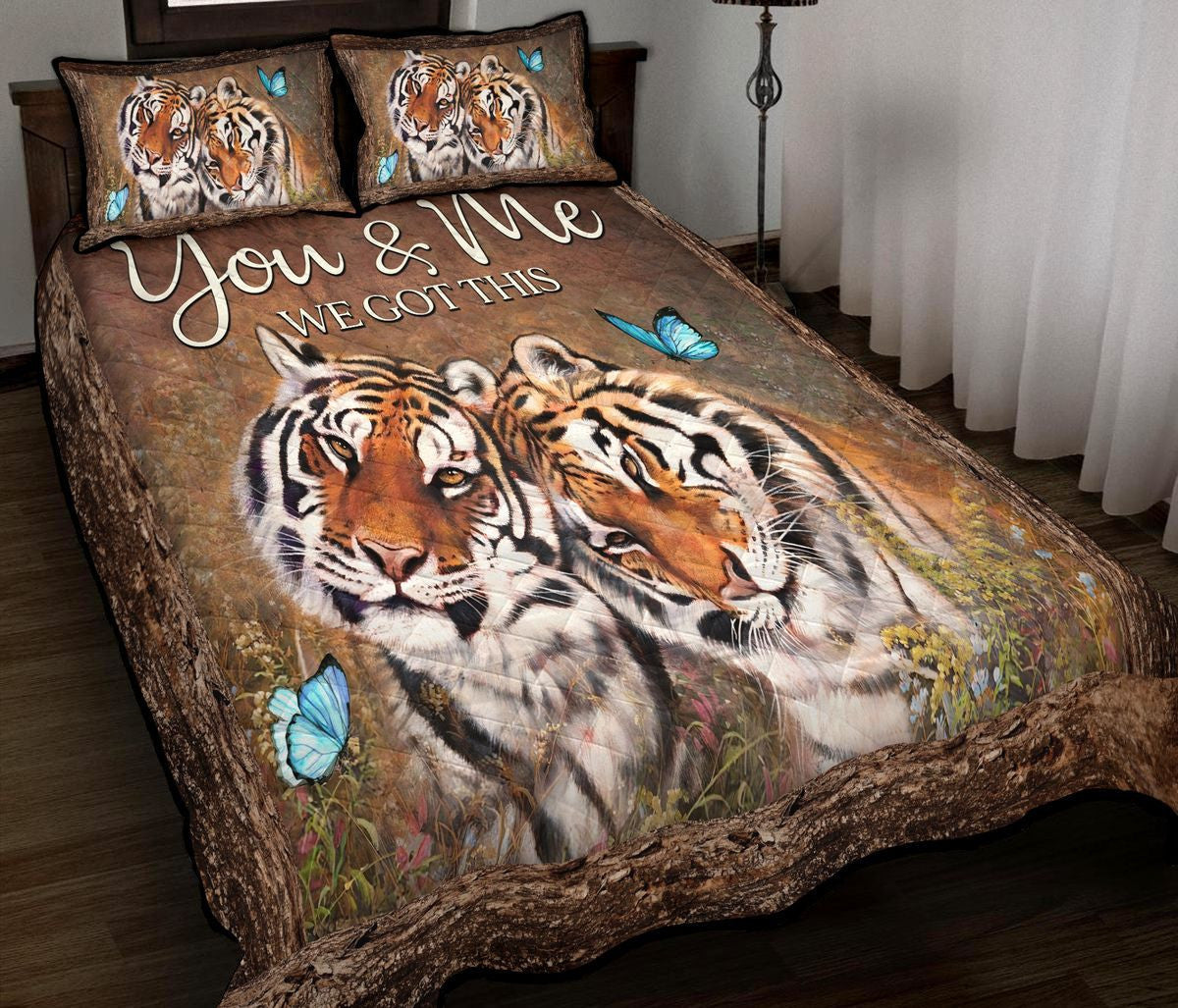 Couple Tiger Q2 Quilt Bedding Set