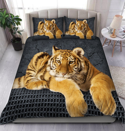 Beautiful Tiger Love All Over Printed Bedding Set