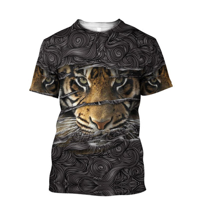 Powerful Tiger Eyes All Over Printed Unisex Shirt