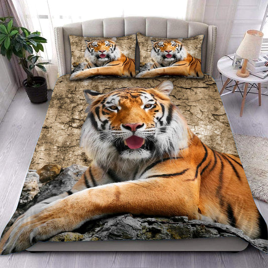 Tiger Rock Pattern All Over Printed Bedding Set