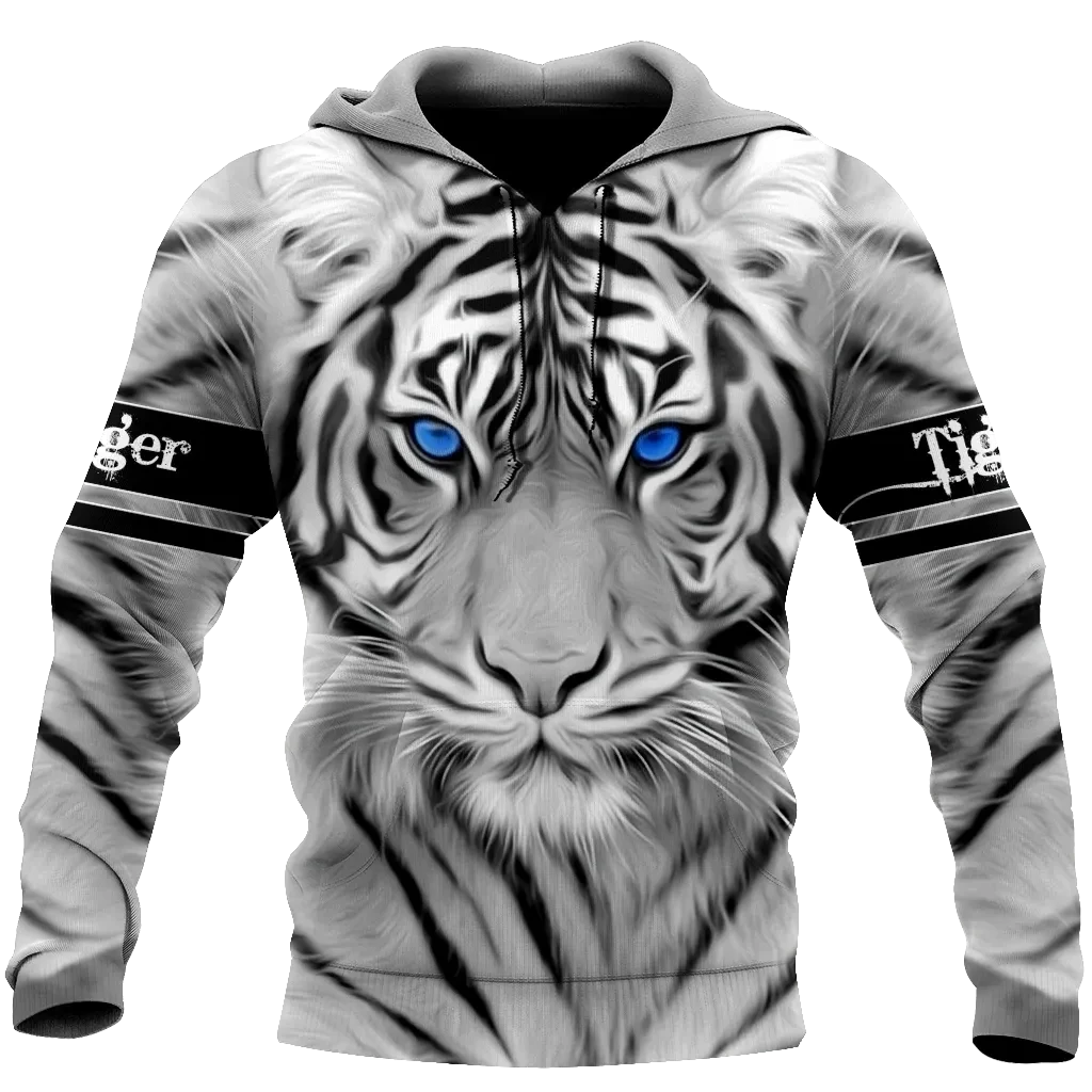 White Tiger Face All Over Printed Unisex Shirt