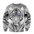 White Tiger Face All Over Printed Unisex Shirt