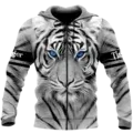 White Tiger Face All Over Printed Unisex Shirt