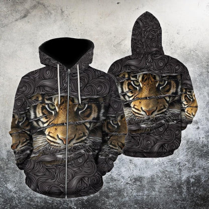 Powerful Tiger Eyes All Over Printed Unisex Shirt