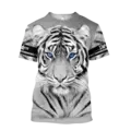 White Tiger Face All Over Printed Unisex Shirt
