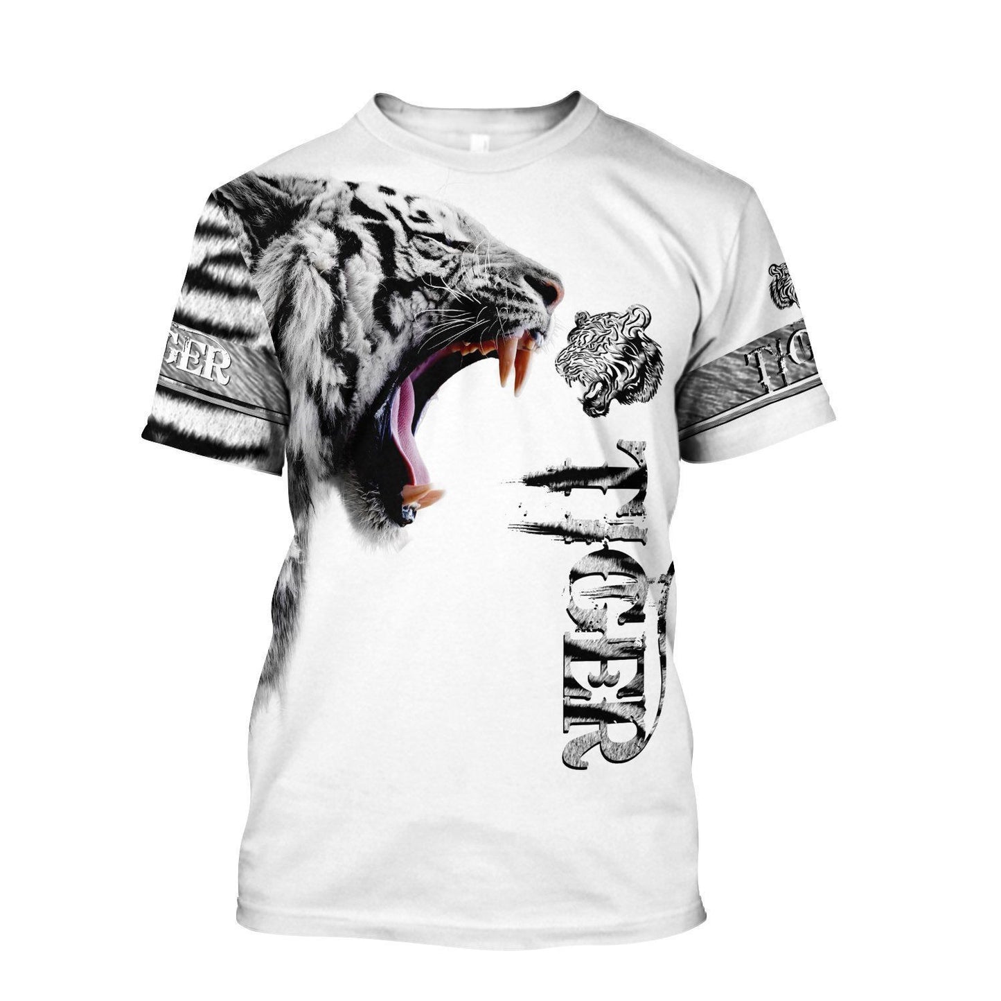 White Tiger Skin All Over Printed Unisex Shirt