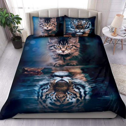Cat Mirror Tiger 3D Bedding set