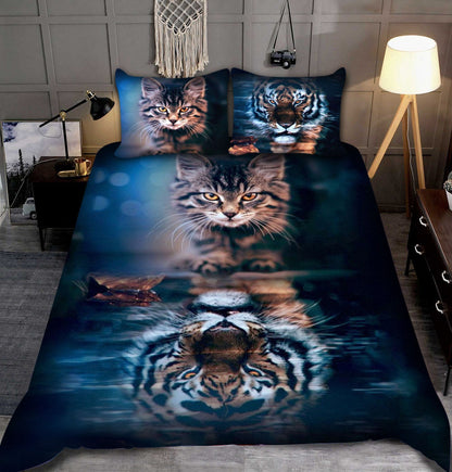 Cat Mirror Tiger 3D Bedding set