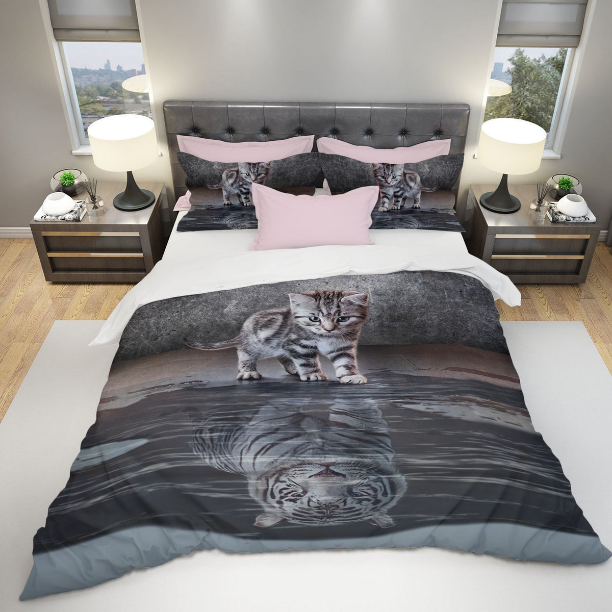 Maine Coon Mirror Tiger All Over Printed Bedding Set