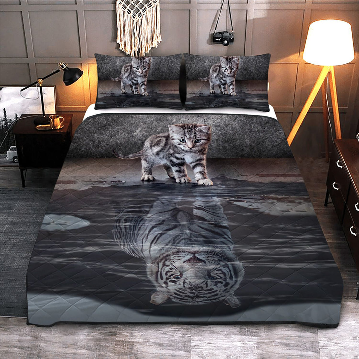 Maine Coon Mirror Tiger All Over Printed Bedding Set