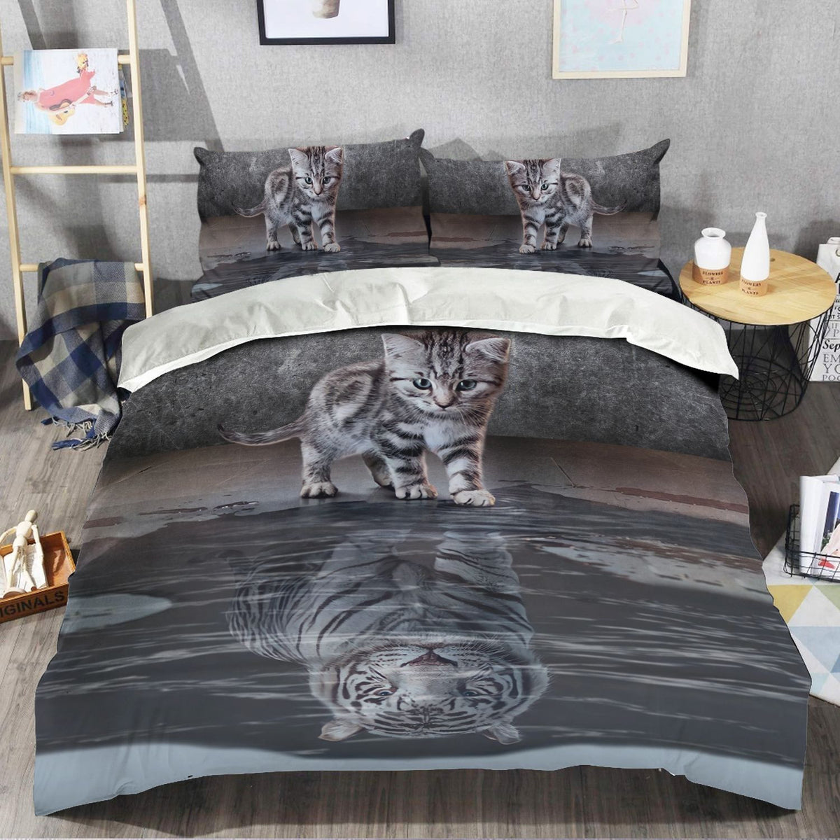 Maine Coon Mirror Tiger All Over Printed Bedding Set