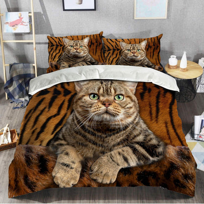 Cute cat Tiger Pattern Bedding Set