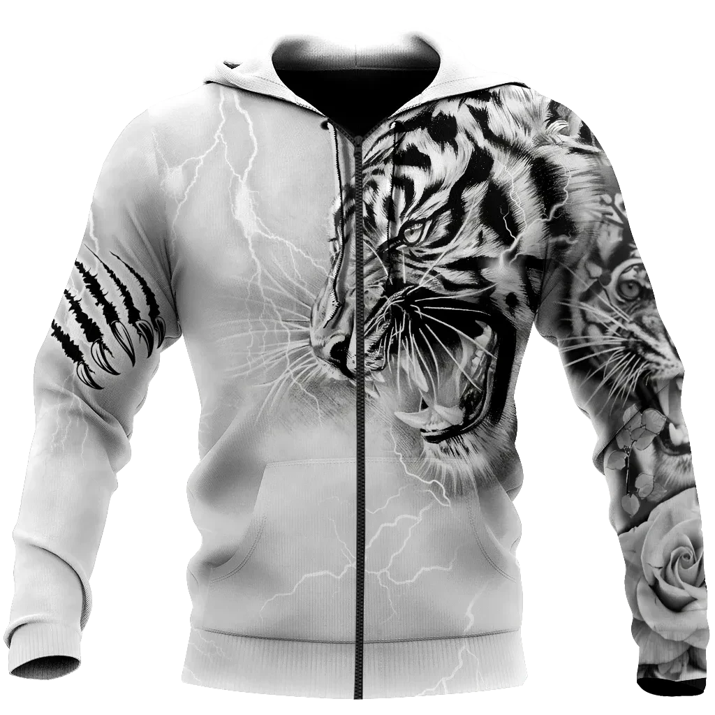 Tiger Tattoo Lightning All Over Printed Unisex Shirt