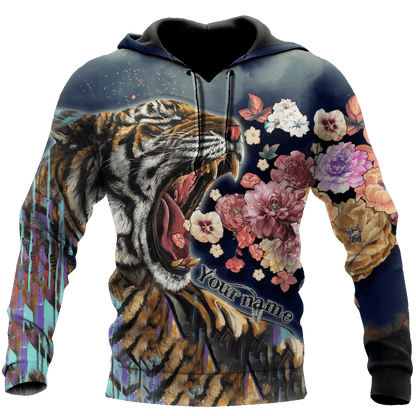 Custom Name Tiger Art All Over Printed Unisex Shirt