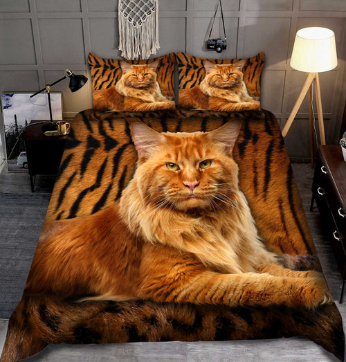 Maine Coon Tiger Pattern All Over Printed Bedding Set