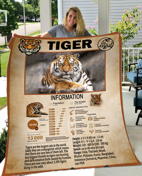 Tiger Knowledge Fleece Blanket