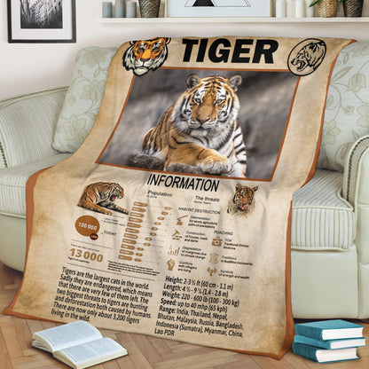 Tiger Knowledge Fleece Blanket