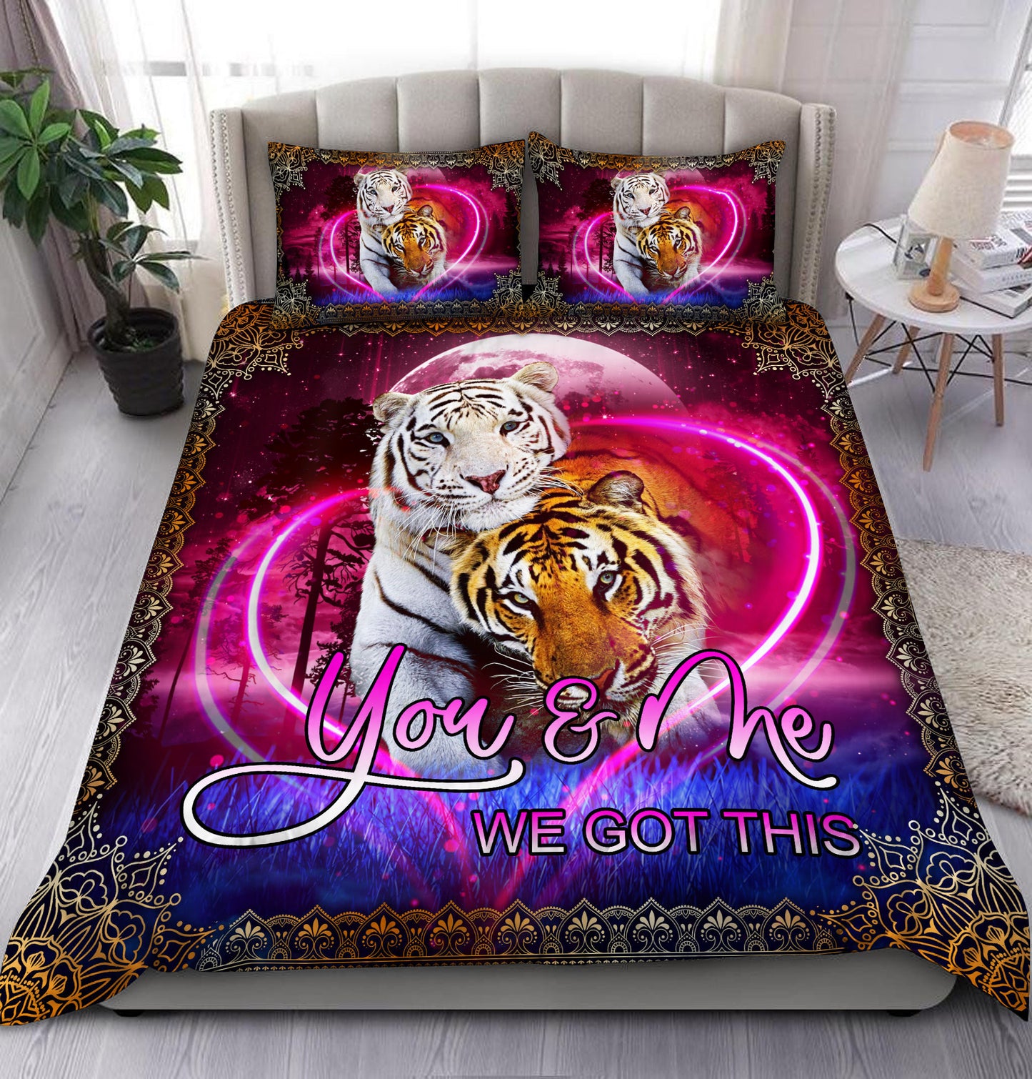 Tiger Couple We Got This All Over Printed Bedding Set