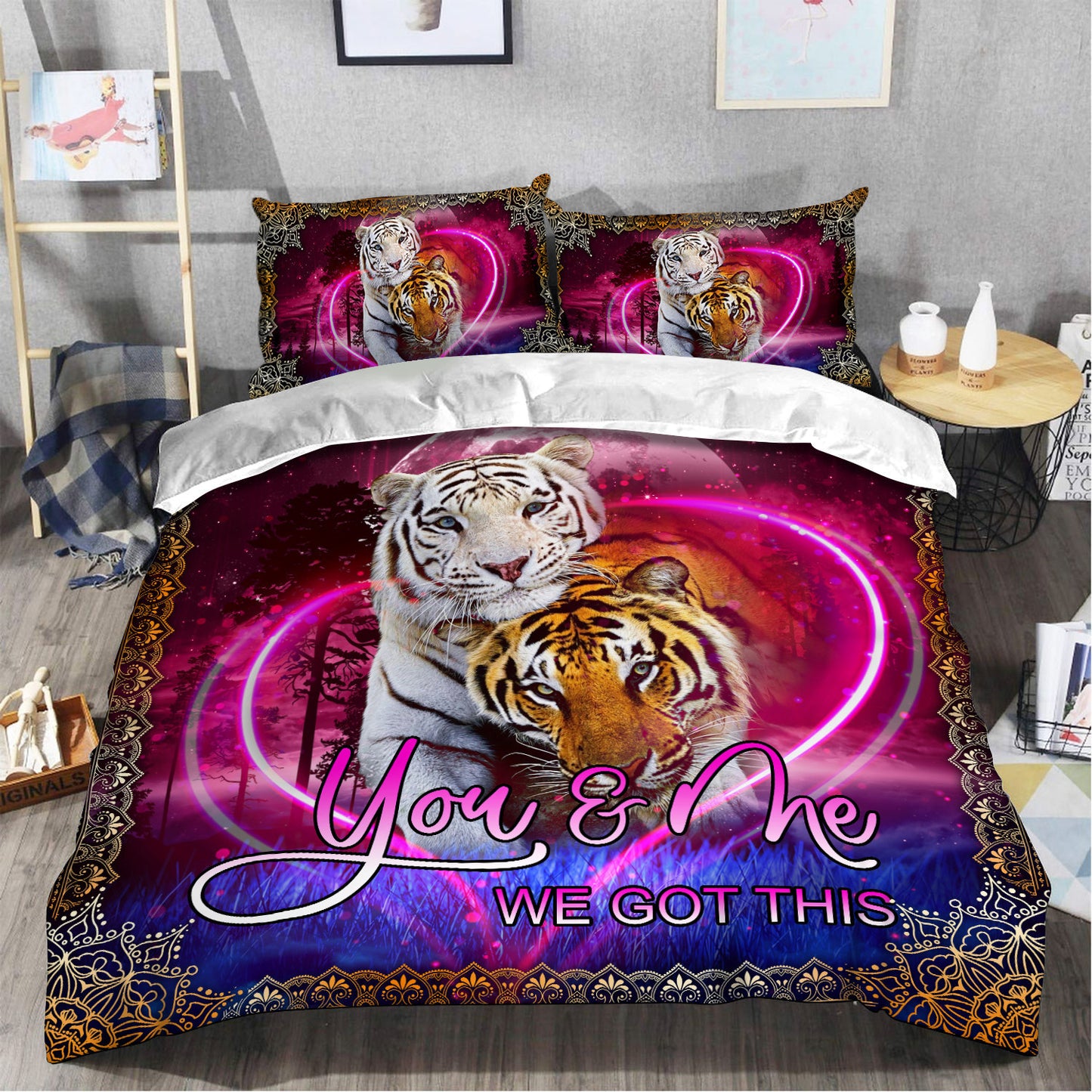 Tiger Couple We Got This All Over Printed Bedding Set