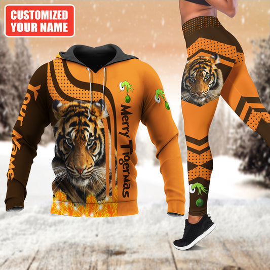 Merry Tigermas Leggings and Hoodie Set