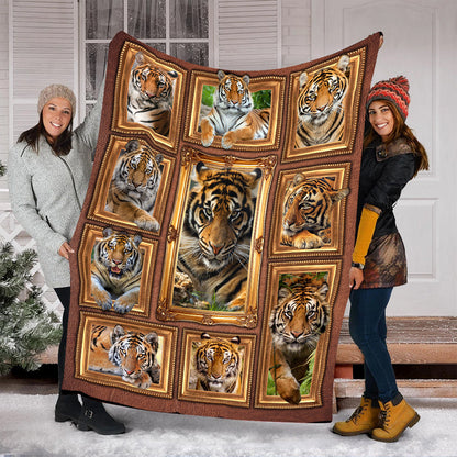 Tiger Q2 3D Fleece Blanket